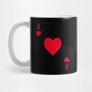 Ace of Hearts I 21 Casino Blackjack I Card Poker graphic Mug